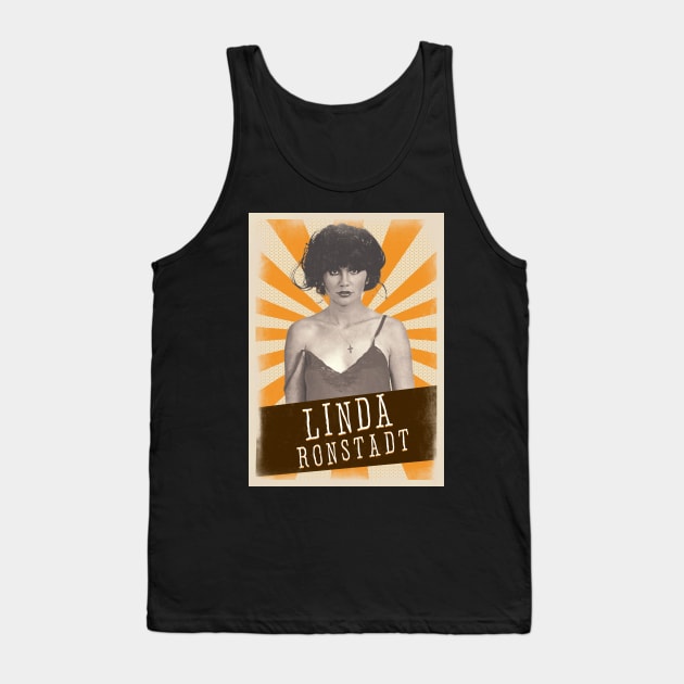 Vintage Aesthetic Linda Ronstadt 80s Tank Top by SkulRose